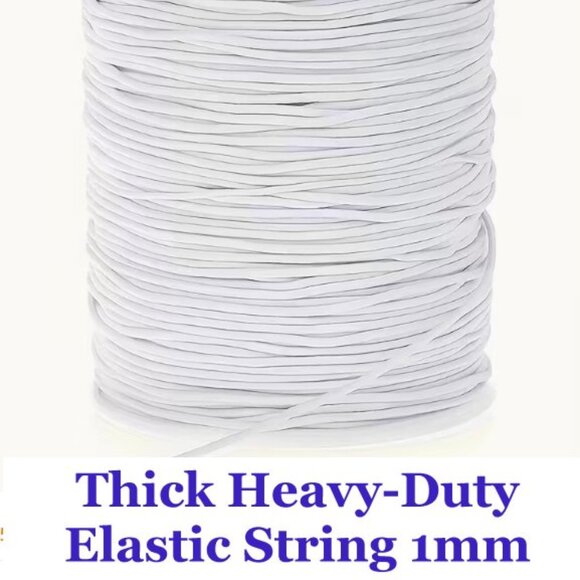 1mm Thick Heavy-Duty Elastic String for Jewelry Making - 1968.5"=164' - Picture 1 of 3